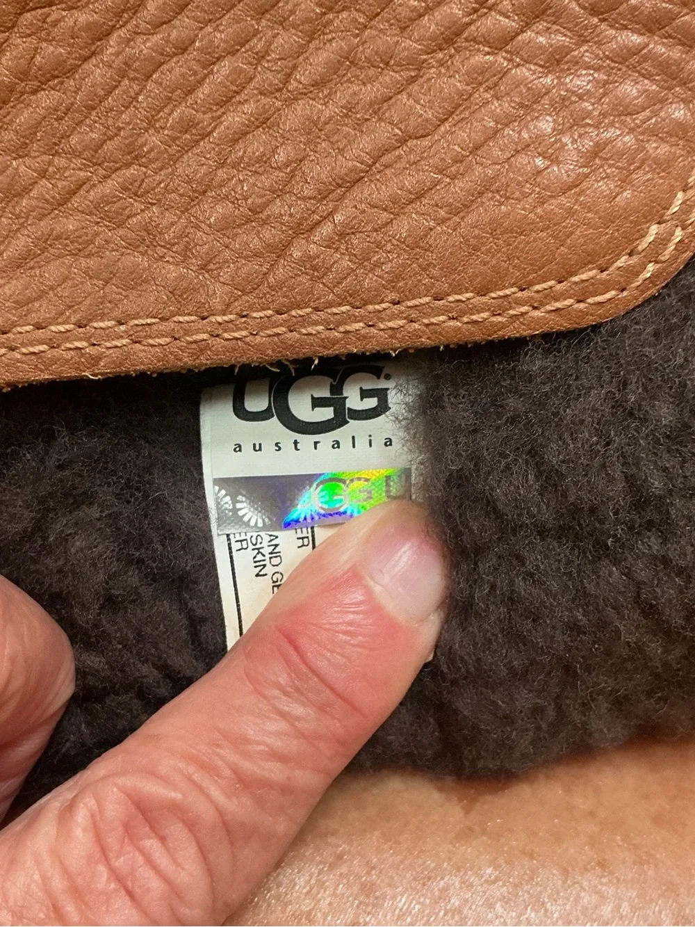 UGG Brown and Black Waterproof Shearling-Trim Winter Boots
